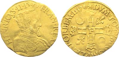 Лот №187,  Франция. Королевство. Король Генрих II. Двойной анридор 1557 года.