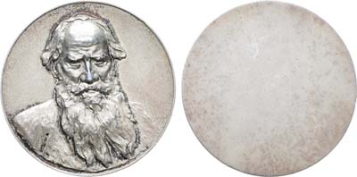 Лот №1954, Медаль 1977 года. Л. Толстой, односторонняя.