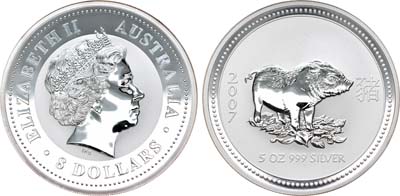 Лот №195,  Австралия. Королева Елизавета II. 8 долларов 2007 года. Серия 