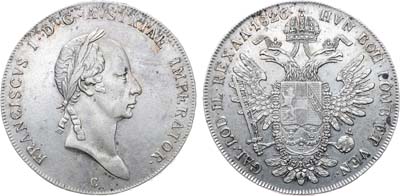 Лот №197,  Австрийская империя. Император Франц II. Талер 1826 года (С).