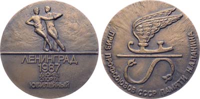 Лот №2036, Медаль 1987 года. Соревнования по фигурному катанию на Приз профсоюзов СССР памяти Н.А. Панина (Ленинград, 1987 г.).