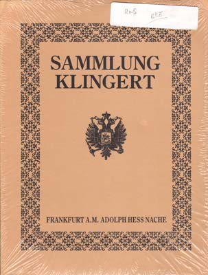 Лот №2365,  Adolph Hess. Каталог аукциона. Коллекция Густава Клингерта. РЕПРИНТ.