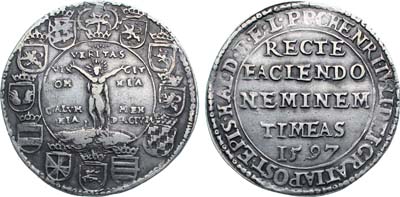 Лот №257,  Германия. Княжество Брауншвейг-Вольфенбюттель. Герцог Генрих Юлиус. Талер 1597 года. (Правдивый талер).