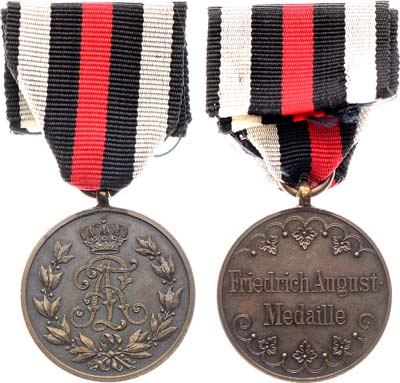 Лот №304,  Германия. Империя. Королевство Саксония. Медаль Фридриха-Августа «За заслуги» 2 степени 1914 года.