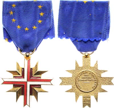 Лот №329,  Евросоюз. Крест Европейской конфедерации ветеранов Второй Мировой Войны образца 1962 года.