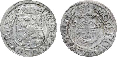 Лот №362,  Ливония. Город Рига. Шведская оккупация. Король Густав II Адольф Шведский. 1/24 талера 1623 года.