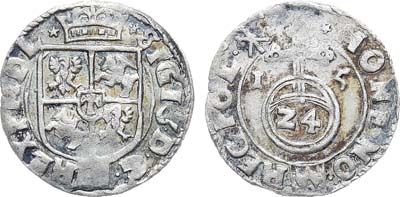 Лот №380,  Речь Посполитая. Король польский и великий князь литовский Сигизмунд III Ваза. Полторак (1/24 талера) 1615 года.