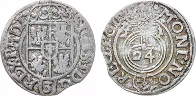 Лот №385,  Речь Посполитая. Король польский и великий князь литовский Сигизмунд III Ваза. Полторак (1/24 талера) 1621 года.