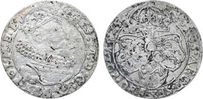 Лот №390,  Речь Посполитая. Король польтский и великий князь литовский Сигизмунд III Ваза. 6 грошей (шестак) 1625 года.