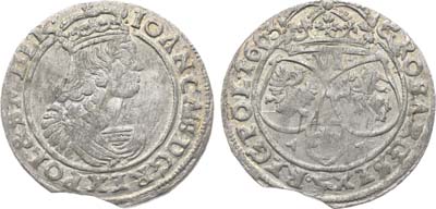 Лот №394,  Речь Посполитая. Король польский и великий князь литовский Ян Казимир. 6 грошей (шестак) 1663 года.