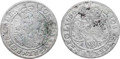 Лот №397,  Речь Посполитая. Король польский и великий князь литовский Ян II Казимир. 6 грошей 1666 года.