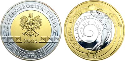 Лот №417,  Польша. 10 злотых 2004 года. Олимпийские игры в Афинах.