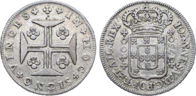 Лот №420,  Португалия. Королевство. Король Жуан V. 400 рейсов 1750 года.