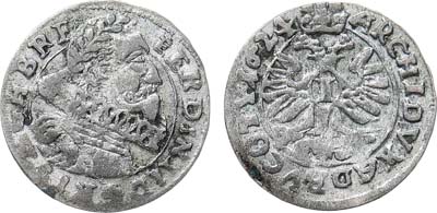 Лот №427,  Священная Римская империя. Австрия. Дом Габсбургов. Император Фердинанд II. 1 крейцер 1624 года.