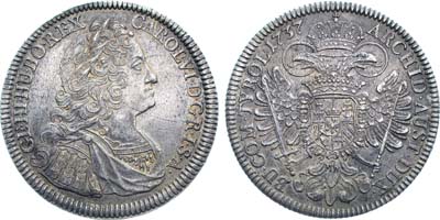 Лот №428,  Священная Римская империя. Австрия. Император Карл VI Габсбург. Талер 1737 года.