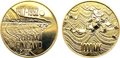 Лот №453,  Финляндия. Республика. 1000 марок 1992 года. 75 лет независимости.