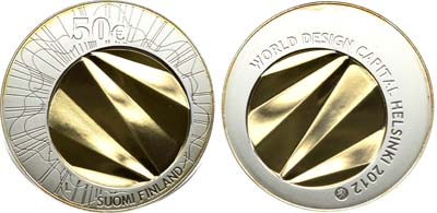 Лот №470,  Финляндия. 50 евро 2012 года. Хельсинки - столица мирового дизайна.