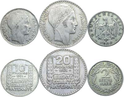 Лот №487,  Сборный лот из 3 монет.