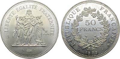 Лот №489,  Франция. Пятая республика. 50 франков 1979 года.