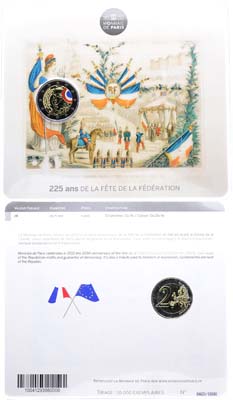 Лот №493,  Франция. Евросоюз. 2 евро 2015 года. 225 лет Фестивалю Федерации.