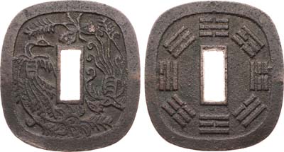 Лот №520,  Япония. Акита. 100 мон 1862 года.