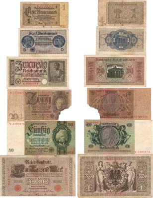 Лот №415,  Германия. Лот из 6 банкнот 1910-1944 гг.