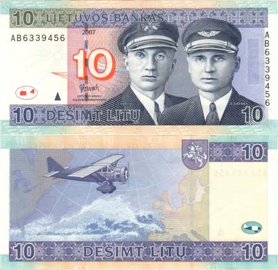 Лот №426,  Литва. 10 лит 2007 года.
