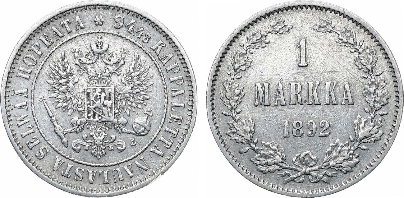 Лот №1311, 1 марка 1892 года. L.