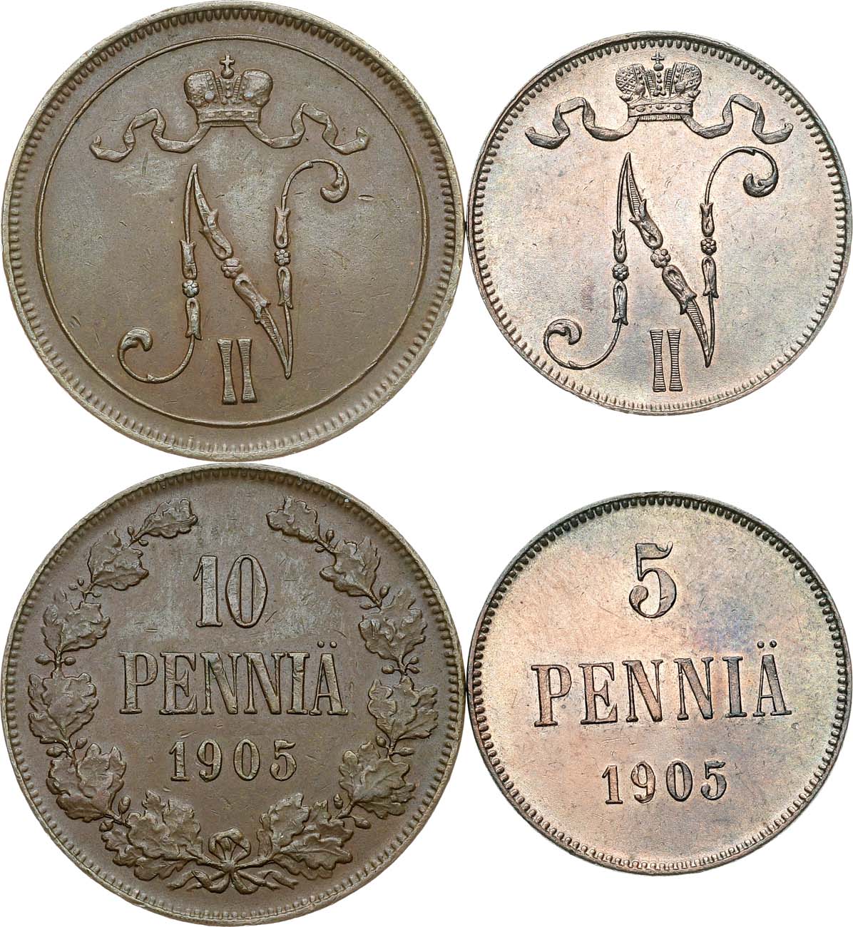 Лот №1405, Сборный лот из 2 монет.