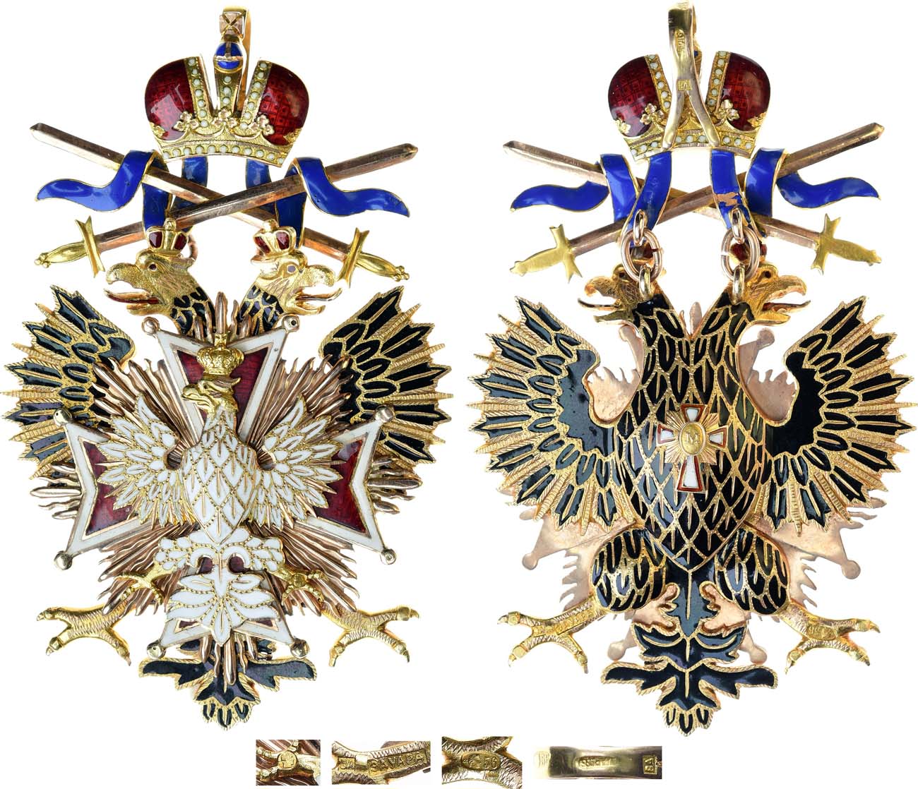 Лот №1462, Знак ордена 1914 года. Белого Орла с мечами.