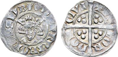 Лот №132,  Англия. Королевство. Король Эдуард I Длинноногий. 1 пенни 1272-1307 гг.