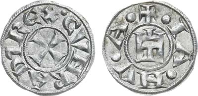 Лот №153,  Италия. Республика Генуя. Денарий 1139-1339 гг.