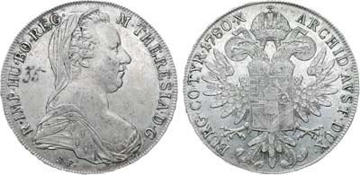 Лот №179,  Австрия. Мария Терезия. 1 талер 1780 года. Рестрайк.