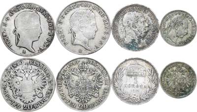 Лот №184,  Австрия. Сборный лот из 4-х монет 1840-1914 гг.