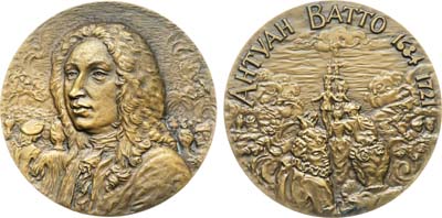 Лот №1905, Медаль 1985 года. 300 лет со дня рождения Антуана Ватто.