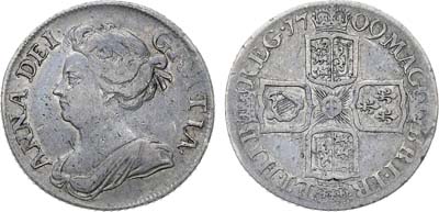 Лот №207,  Великобритания. Королева Анна. Шиллинг 1709 года.