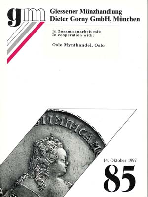 Лот №2185,  Giessener Münzhandlung Dieter Gorny. Каталог аукциона 85. Коллекция Хайберга.