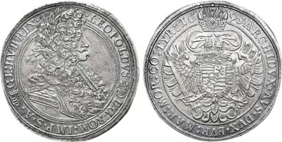 Лот №229,  Венгрия. Король Леопольд I Габсбург. Талер 1695 года.