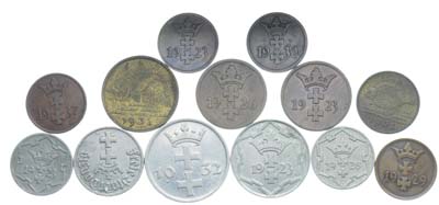 Лот №297,  Вольный город Данциг. Сборный лот из 13 монет 1923-1937 гг.