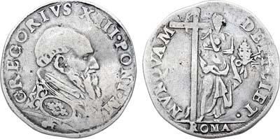 Лот №317,  Италия. Папское государство. Папа Григорий XIII. Тестон 1572-1585 гг.
