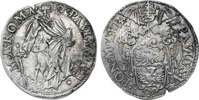 Лот №322,  Италия. Папское государство. Папа Павел V. Тестон 1605-1621 гг.