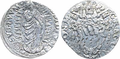 Лот №323,  Италия. Папское государство. Папа Григорий XV. Тестон 1621-1623 гг.