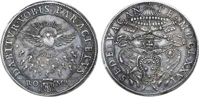 Лот №324,  Италия. Папское государство. Вакантный престол. Пиастр 1676 года.