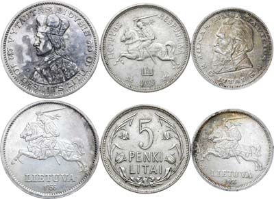 Лот №356,  Литва. Сборный лот из 3 монет 1925-1936 гг.