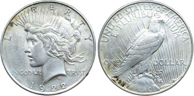 Лот №445,  США. 1 доллар 1922 года.