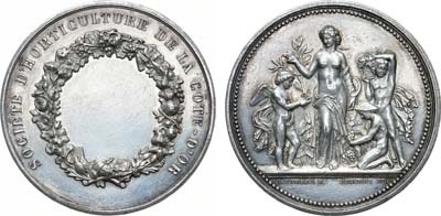 Лот №486,  Франция. Третья республика. Медаль после 1881 года. Общества садоводства Ля Гутт-д'Ор.