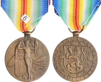 Лот №519,  Чехословакия. Медаль Победы в Первой Мировой войне 1914-1919 гг.