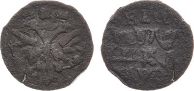 Лот №614, Полушка 1719 года. НД. Ошибка: 
