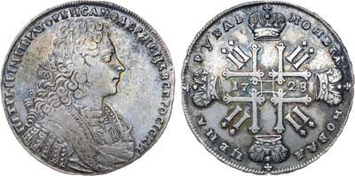 Лот №639, 1 рубль 1728 года.