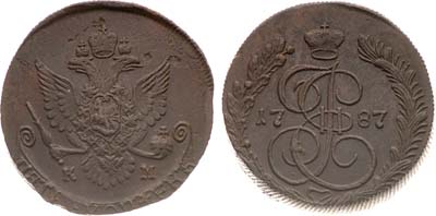 Лот №801, 5 копеек 1787 года. КМ.